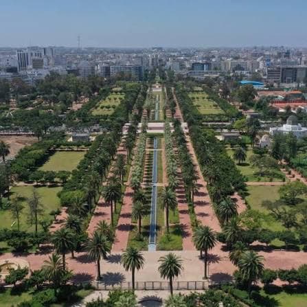 Parc de la Ligue Arabe au crépuscule